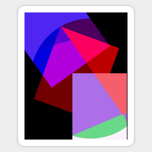 Cubist Minimalism Sticker